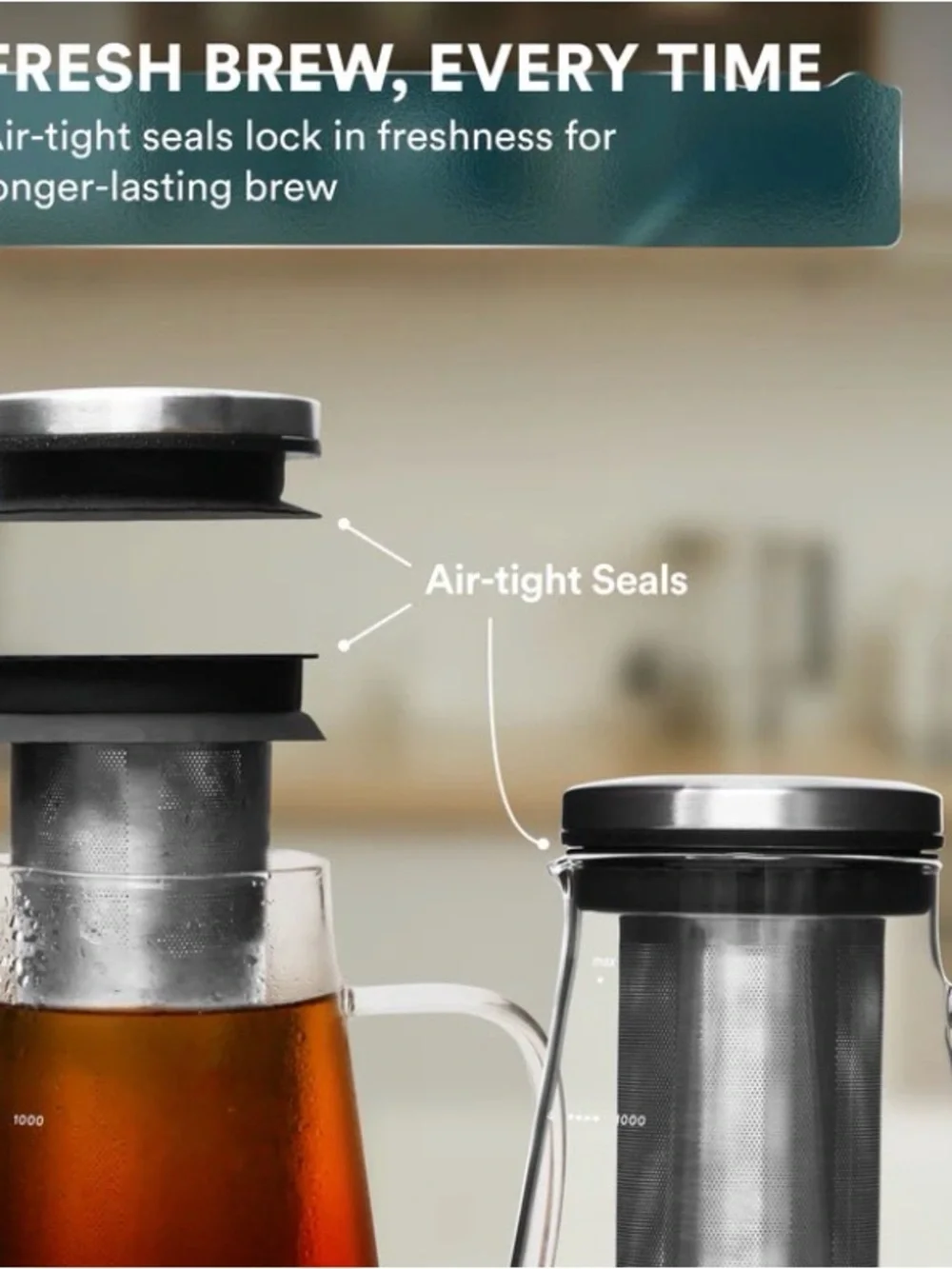 Brew In Tea Maker-Ovalware RJ3 Iced Tea Brewing Glass Carafe
